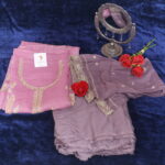 Mul Chanderi Chikankari Anarkali Suit